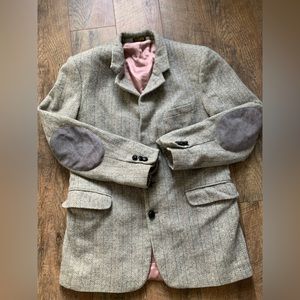 Women’s Woodmere wool leather elbow patch blazer